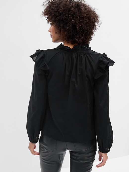 Image number 2 showing, Relaxed Splitneck Ruffle Top