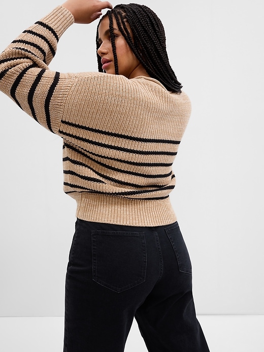 Image number 6 showing, Relaxed Stripe Shaker-Stitch Sweater