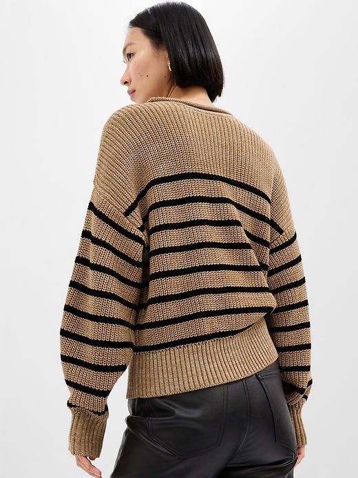 Image number 2 showing, Relaxed Stripe Shaker-Stitch Sweater