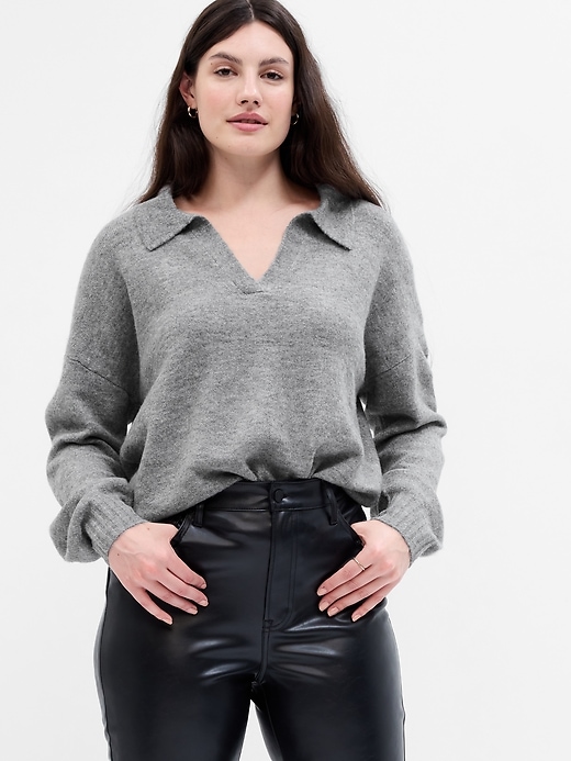 Image number 7 showing, Relaxed Forever Cozy Collared Sweater