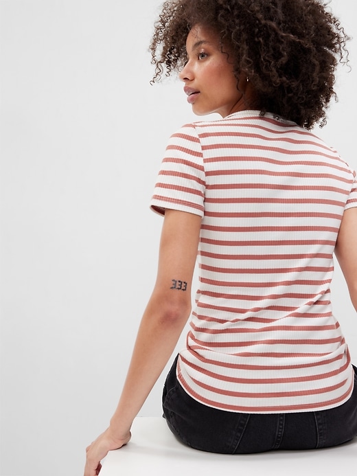 Image number 3 showing, Ribbed Stripe T-Shirt
