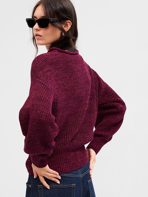 Image number 3 showing, Relaxed Shaker-Stitch Sweater