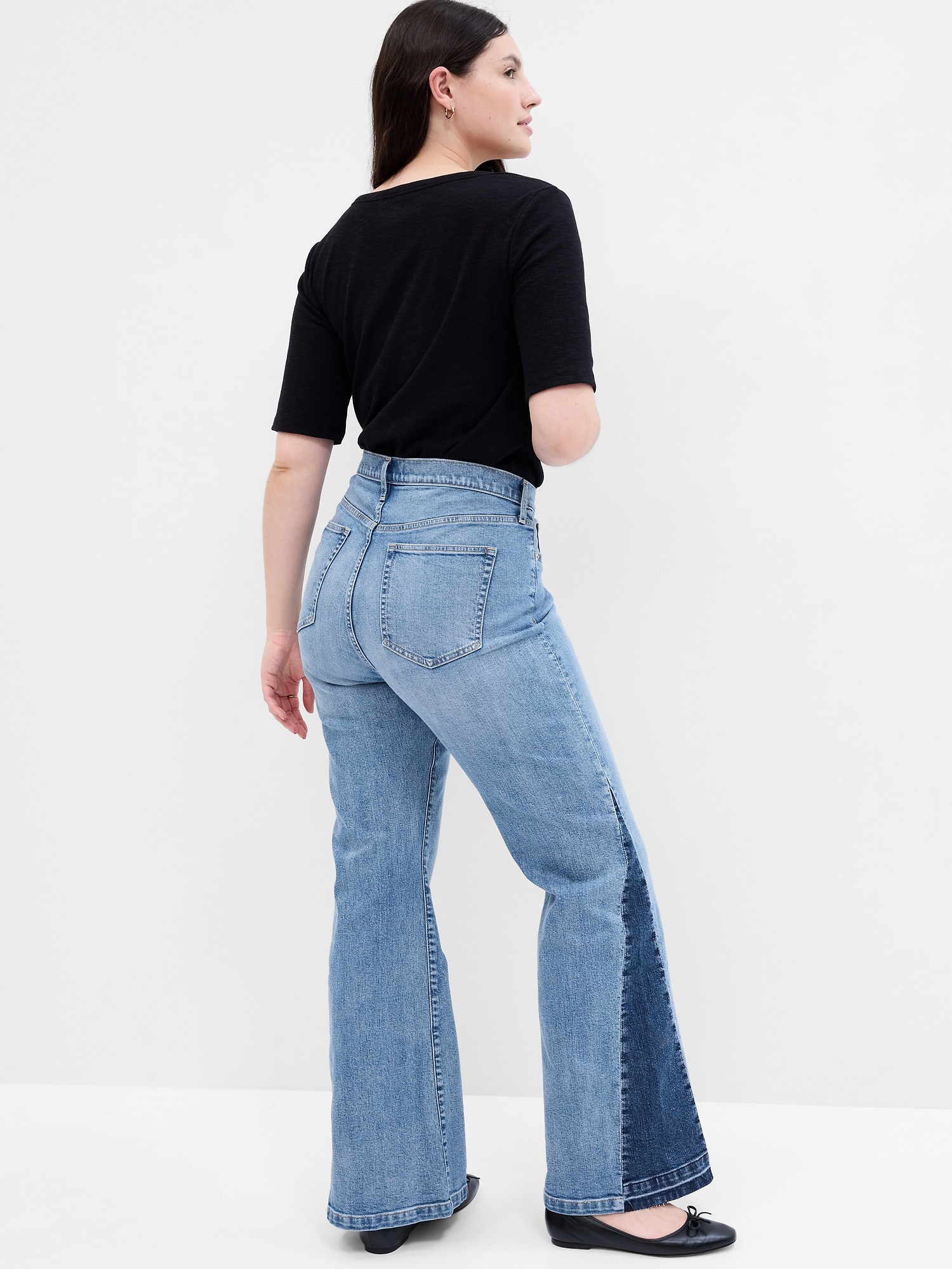 High Rise '70s Flare Jeans with Washwell | Gap Factory