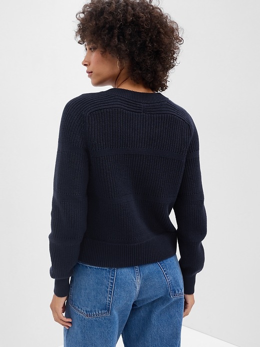 Image number 3 showing, Mixed-Stitch Cardigan