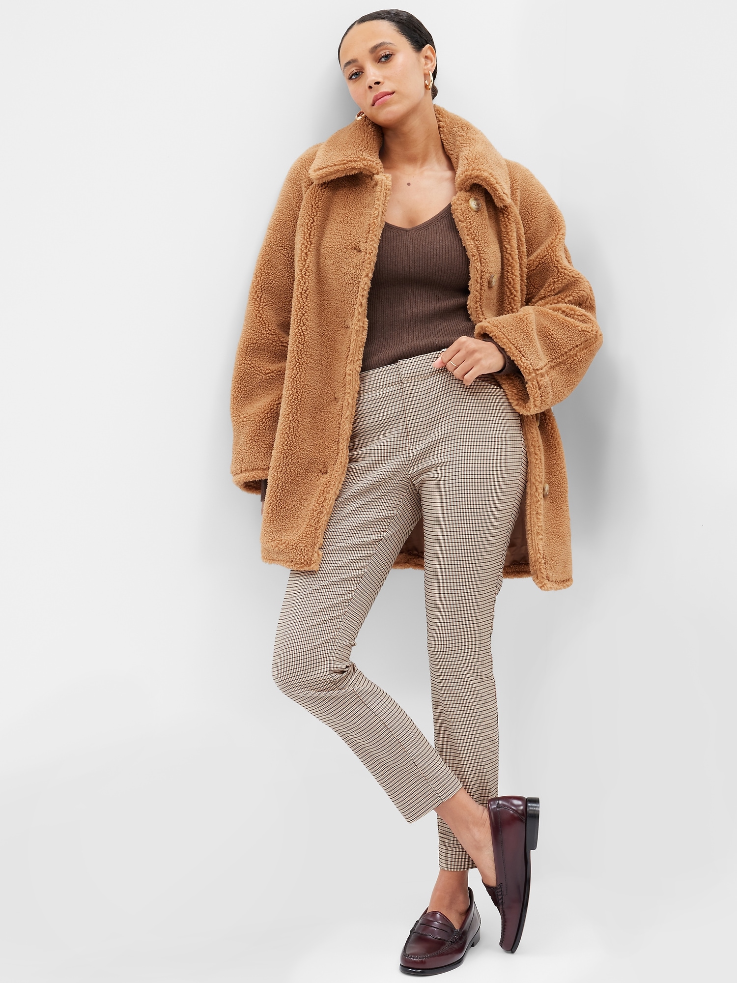 Mid Rise Print Skinny Ankle Pants in Bi-Stretch