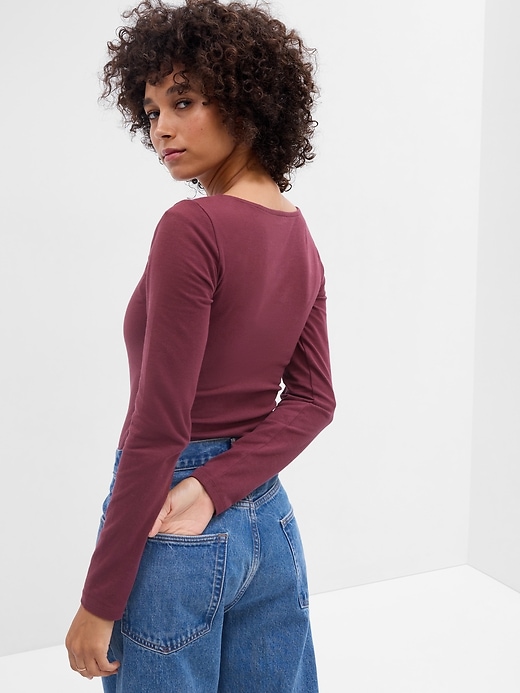 Image number 5 showing, Fitted Squareneck Bodysuit