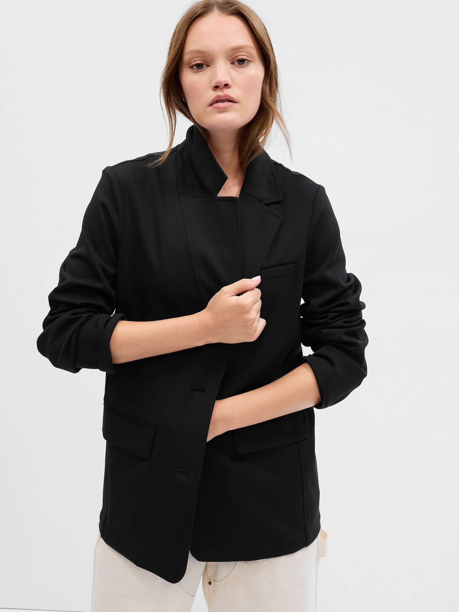 Relaxed Ponte Blazer