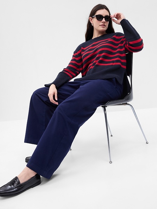 Image number 5 showing, 24/7 Split-Hem Crewneck Sweater