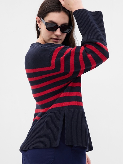 Image number 6 showing, 24/7 Split-Hem Crewneck Sweater