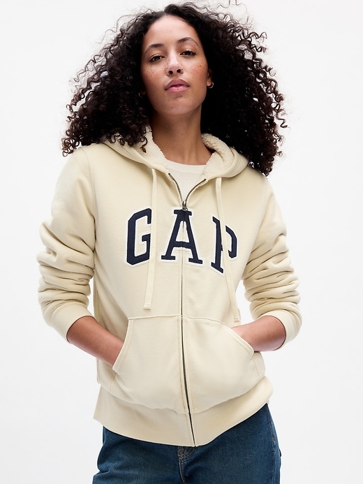 Image number 3 showing, Gap Logo Sherpa-Lined Zip Hoodie