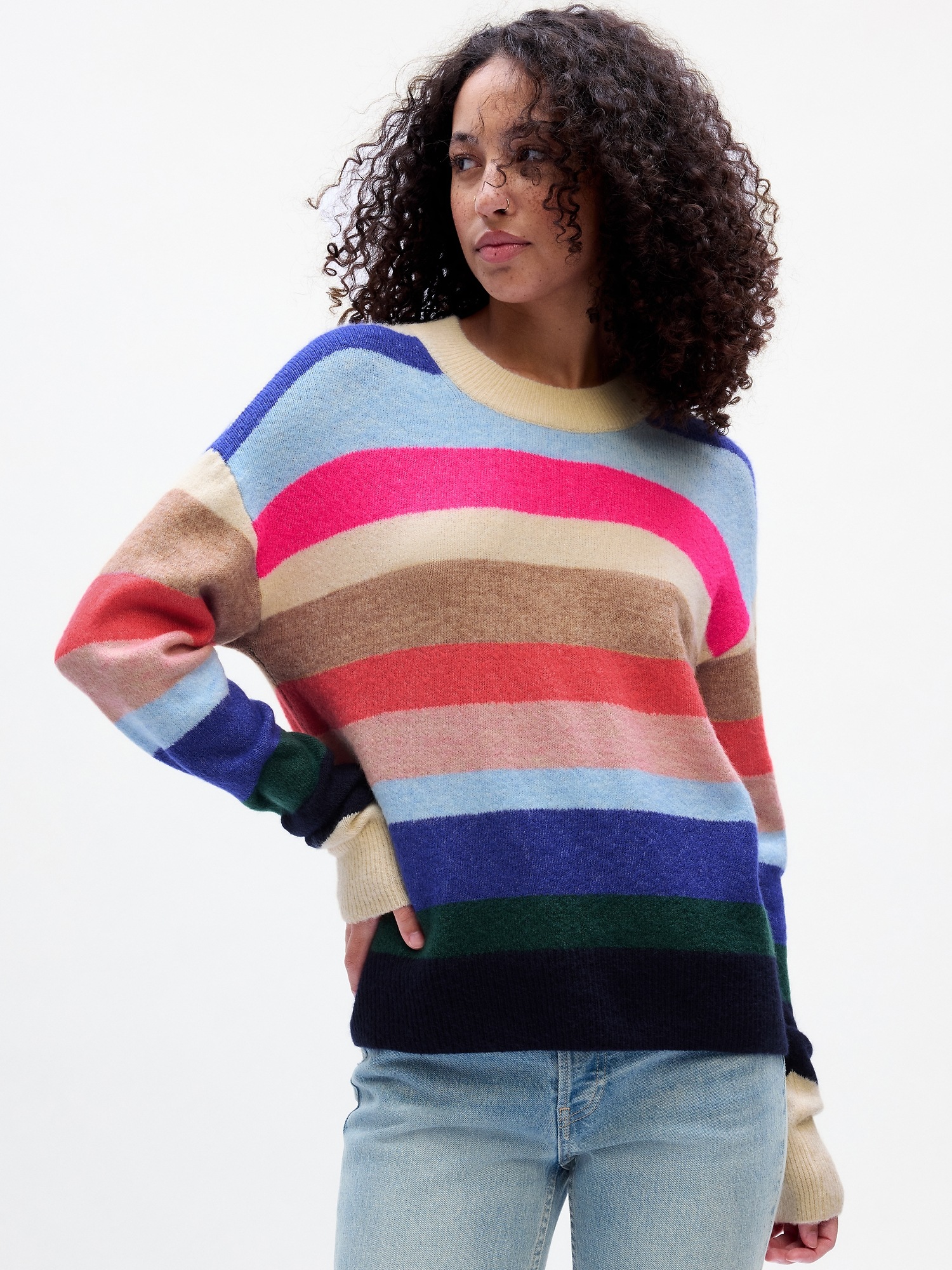 Forever Cozy Relaxed Ribbed Crewneck Sweater | Gap Factory