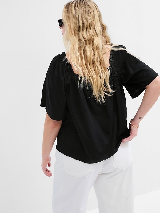 Image number 6 showing, Oversized Squareneck Puff Sleeve Top