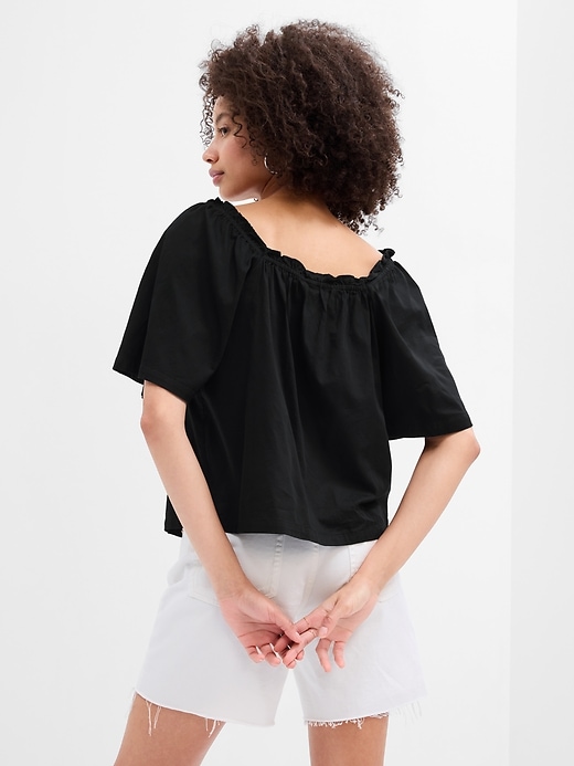 Image number 2 showing, Oversized Squareneck Puff Sleeve Top