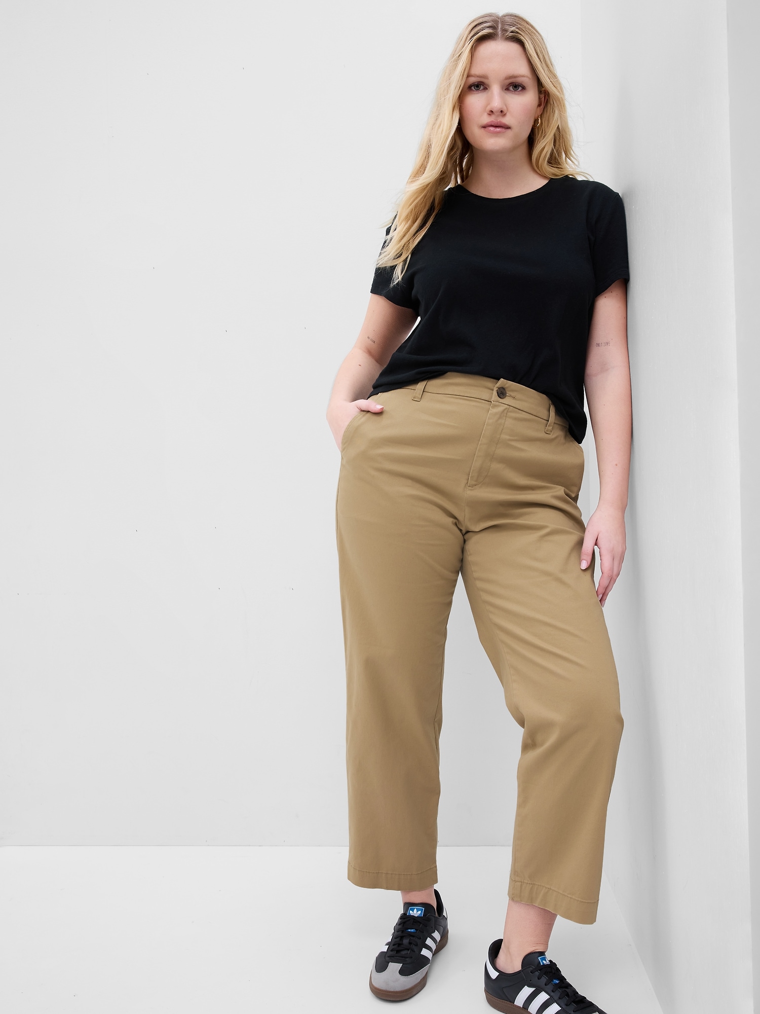 Mid Rise Girlfriend Khakis