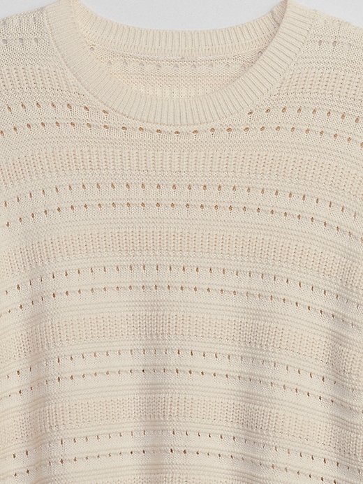 Image number 4 showing, Relaxed Mixed-Stitch Tunic Sweater