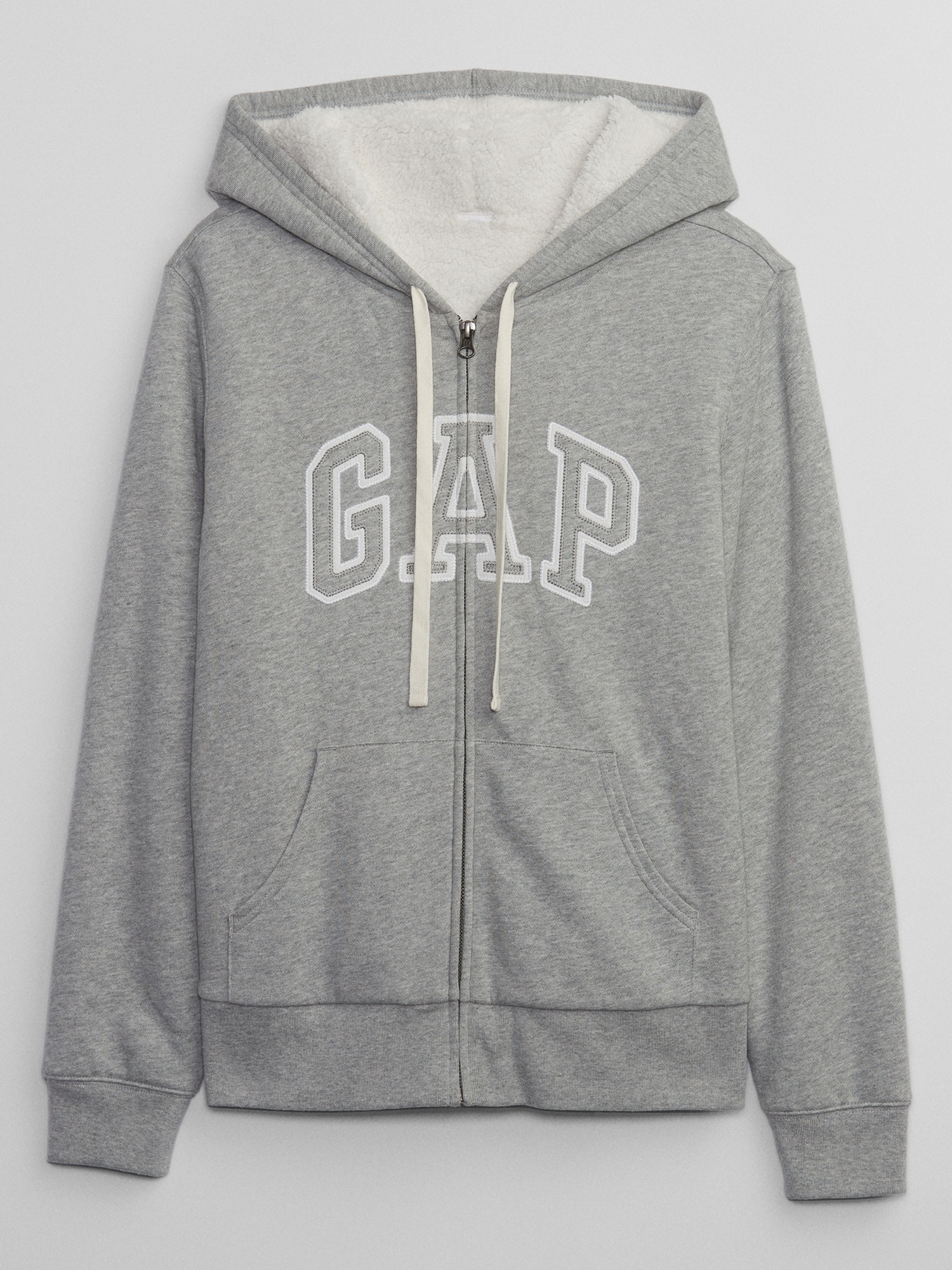 Gap Logo Sherpa Lined Zip Hoodie Gap Factory