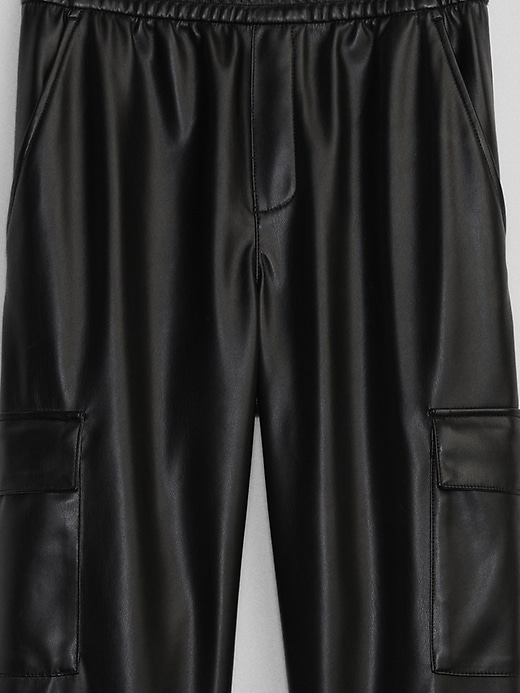 Image number 6 showing, Mid Rise Easy Vegan-Leather Cargo Pants