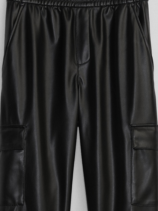 Image number 6 showing, Mid Rise Easy Vegan-Leather Cargo Pants