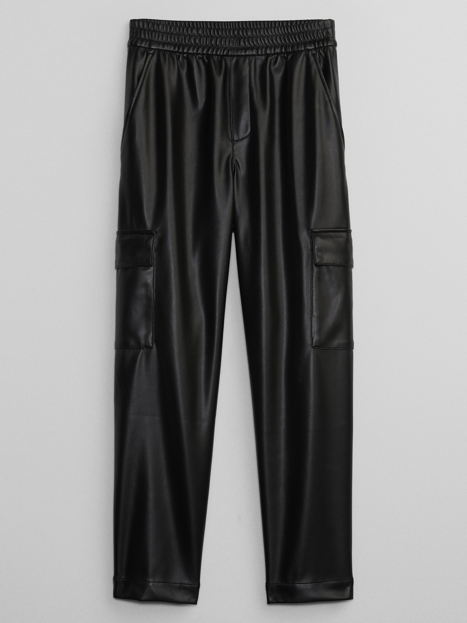 Zara leather sale cargo pants