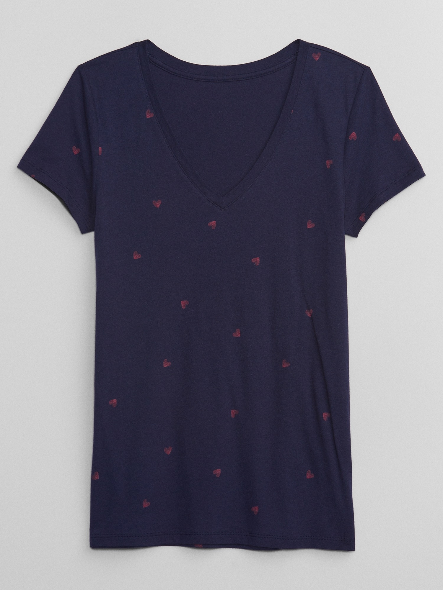 Printed v online neck t shirts