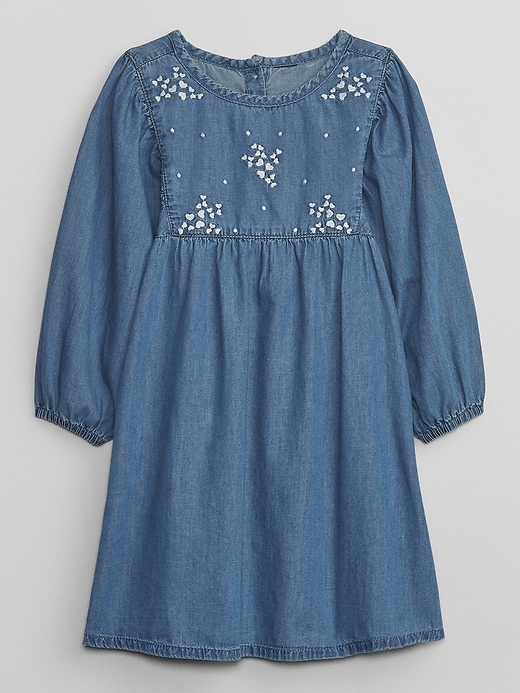 sachin and babi light blue dress Ramy Brook Paulina Dress - Tonal Embroidered Denim main image 1