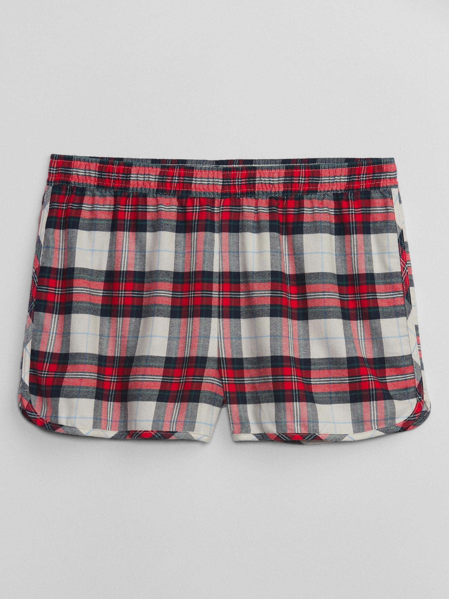 Print Flannel PJ Shorts