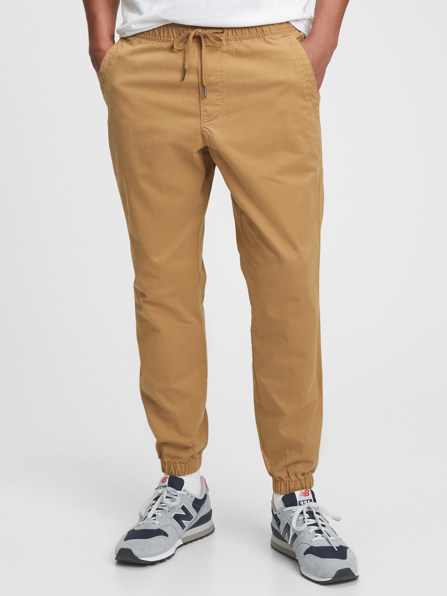 BASIC JOGGERS - Dark tan