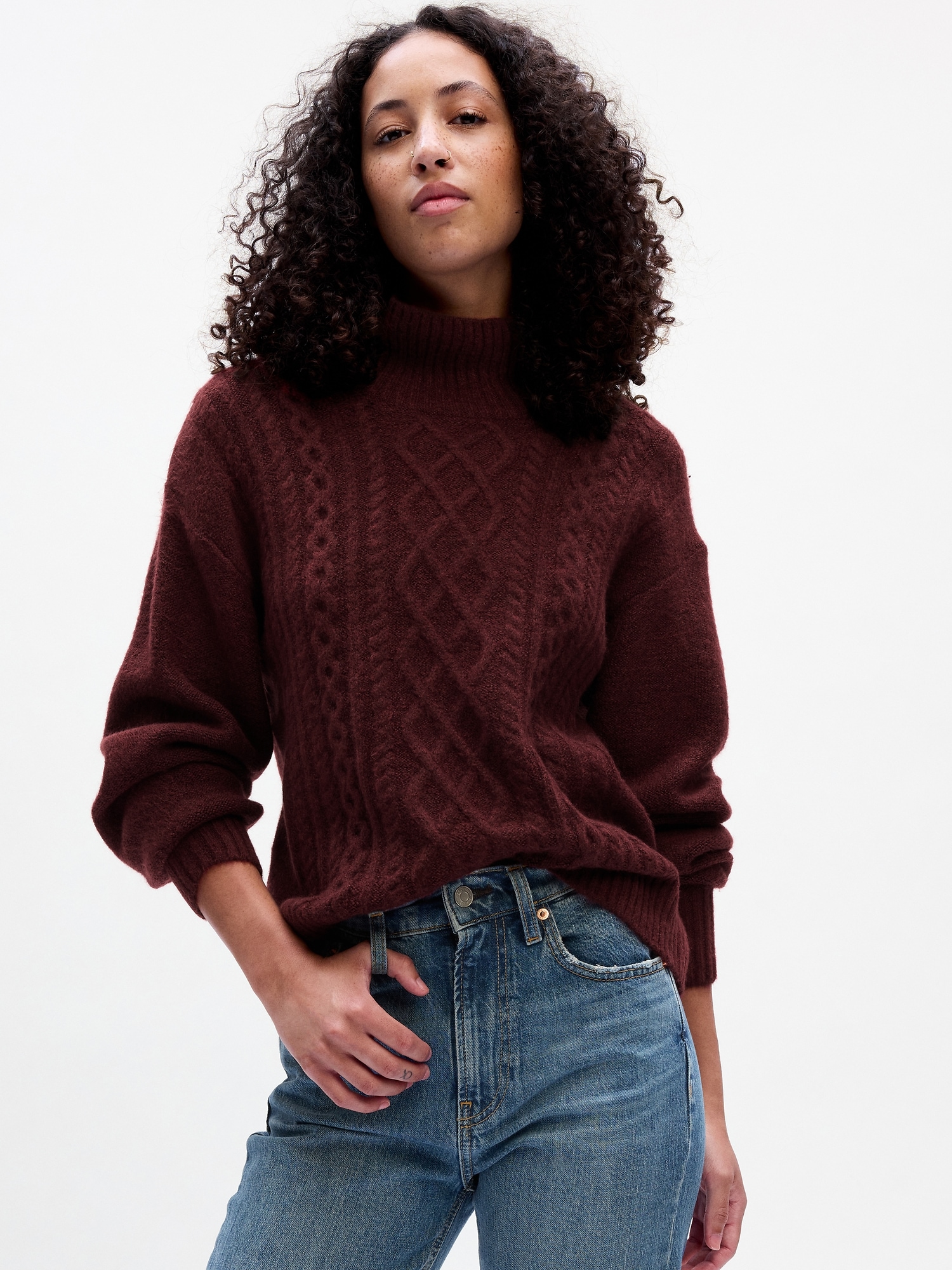 Relaxed Forever Cozy Cable-Knit Sweater | Gap Factory