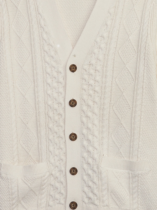 Image number 4 showing, Cable-Knit Cardigan