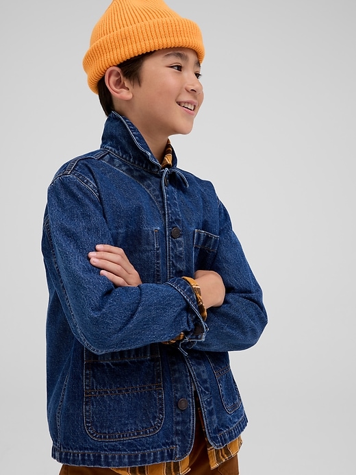 View large product image 2 of 2. Kids Denim Chore Jacket with Washwell