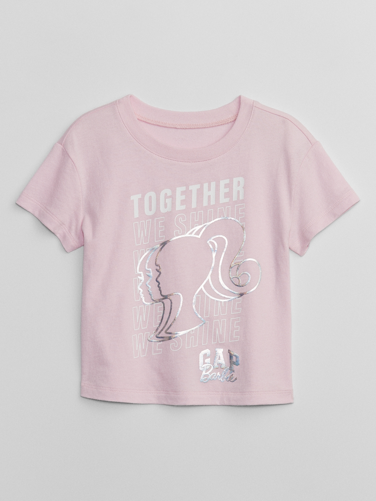 babyGap | Barbie™ Logo T-Shirt - Light Peony Pink