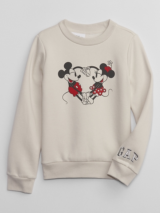 View large product image 1 of 1. GapKids &#124 Disney Mickey Mouse and Minnie Mouse Graphic Sweatshirt