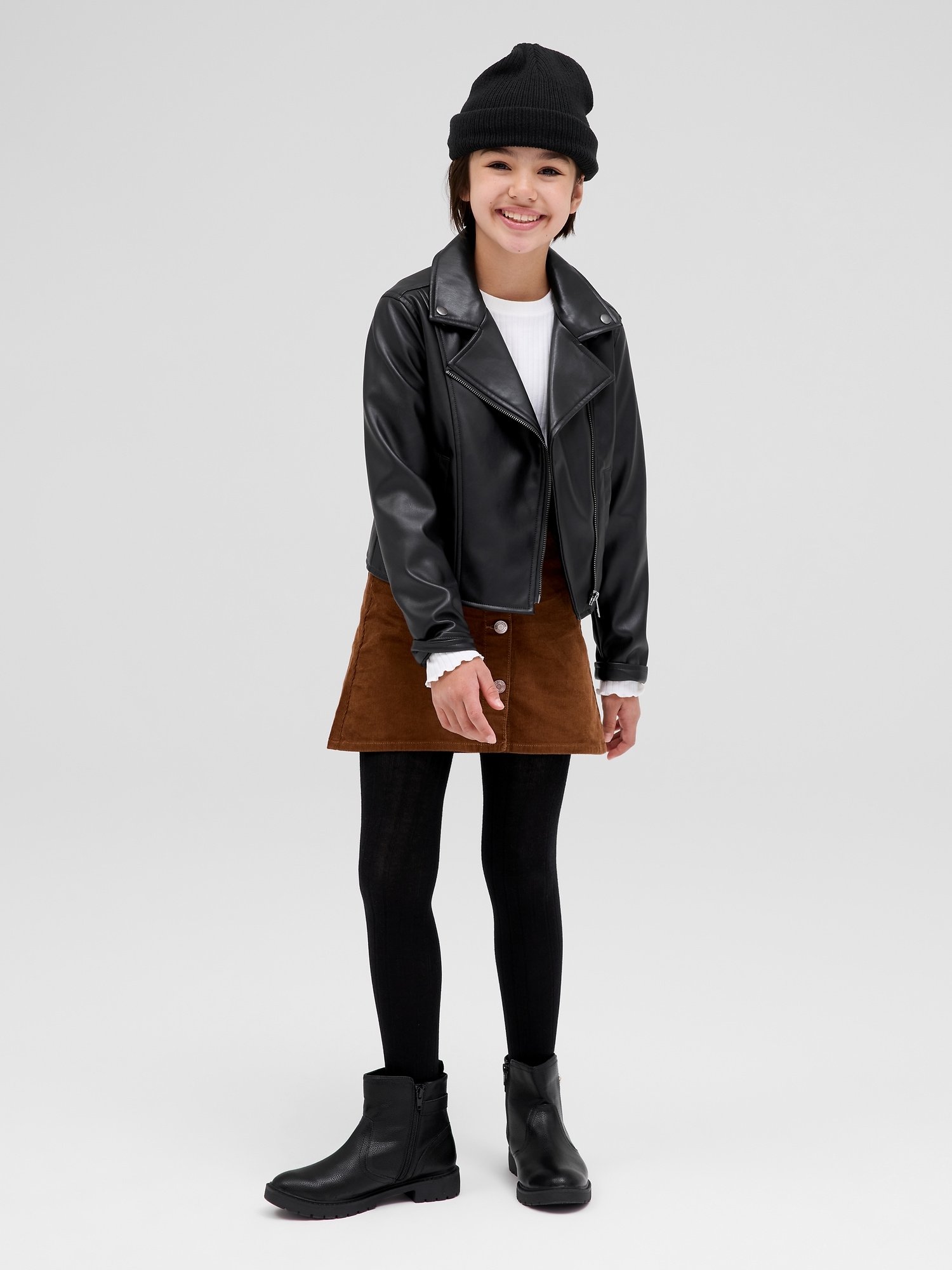 Kids Vegan-Leather Moto Jacket | Gap Factory