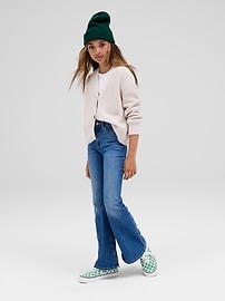 View large product image 8 of 12. Kids High Rise '70s Flare Jeans