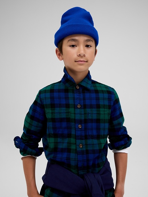 View large product image 2 of 4. Kids Plaid Flannel Shirt