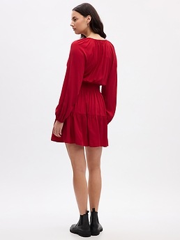 Warehouse little leaf clearance smock mini dress