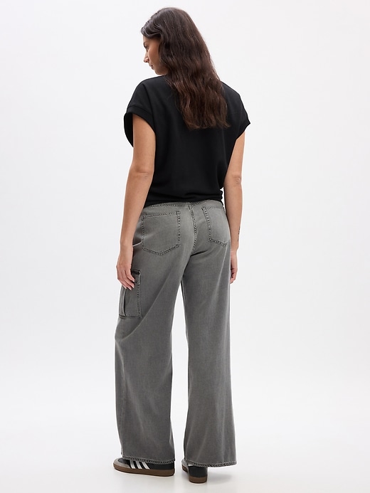 Image number 4 showing, High Rise Wide-Leg Jeans