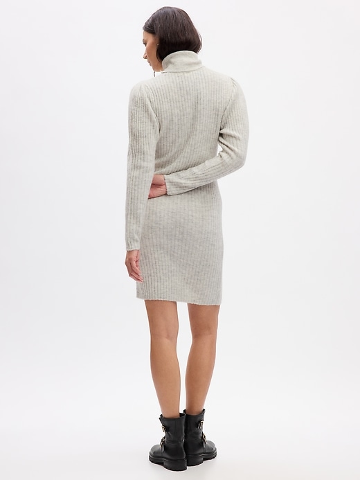 Image number 6 showing, Ribbed Puff Sleeve Sweater Mini Dress