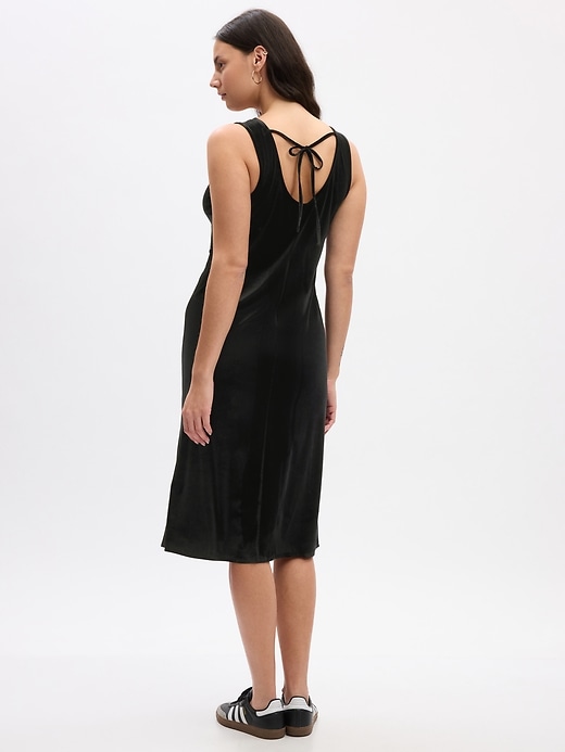Image number 4 showing, Fitted Velour Slip Midi Dress