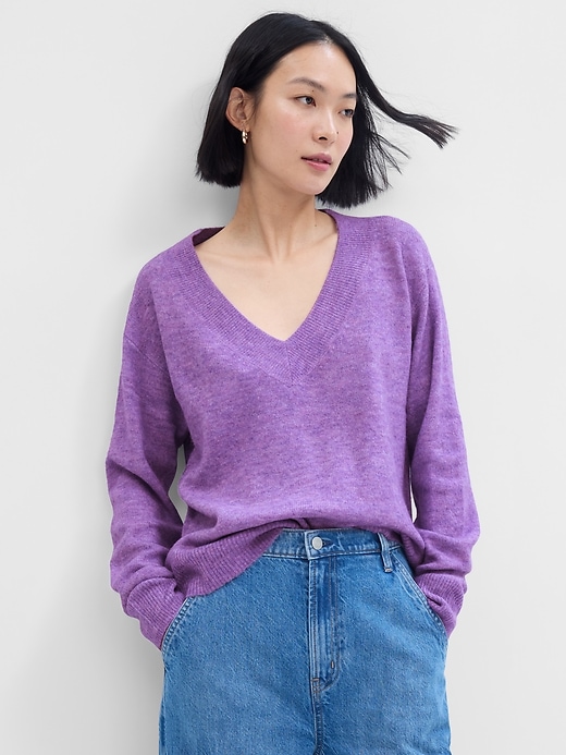 Image number 1 showing, Relaxed Forever Cozy V-Neck Sweater