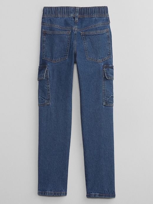 Image number 2 showing, Kids Slim Cargo Pull-On Jeans
