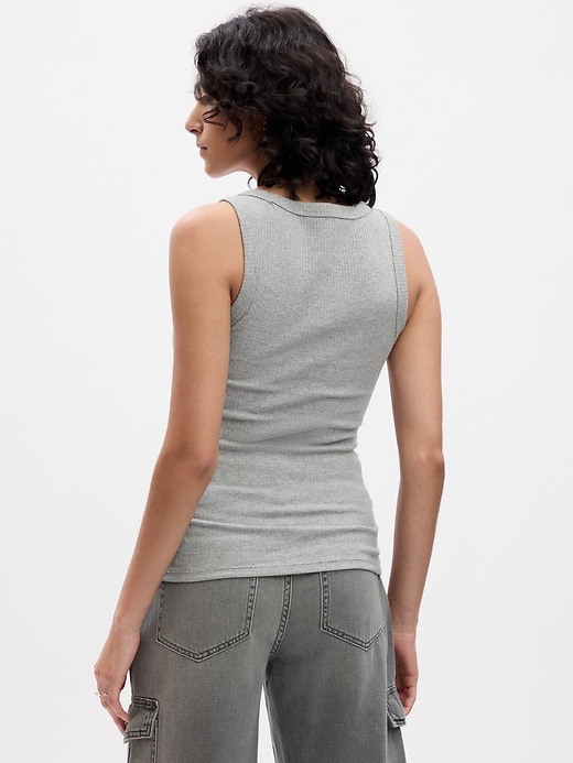 Image number 2 showing, Ribbed Scoopneck Tank Top