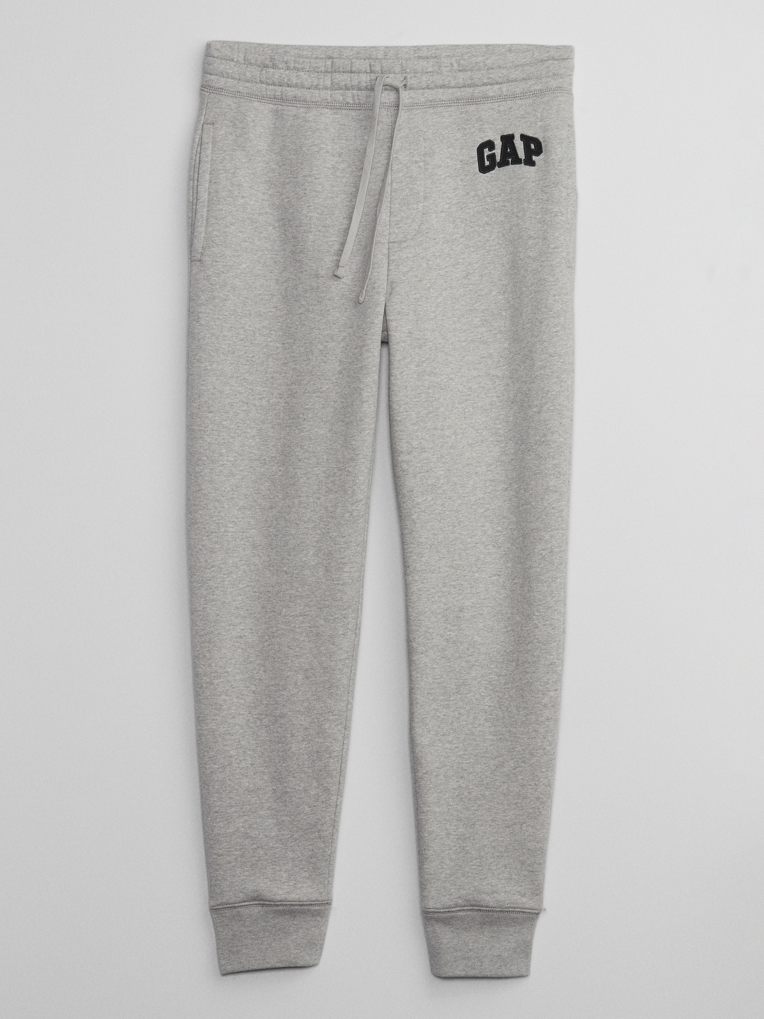 GAP Women's Logo Fleece Joggers, Light Heather Grey, X-Small