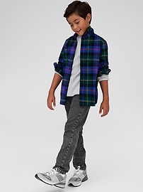 View large product image 4 of 4. Kids Plaid Flannel Shirt