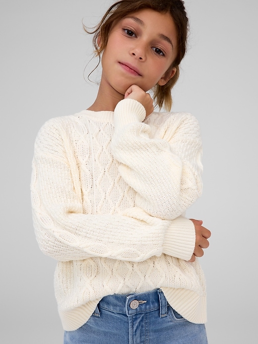 Image number 2 showing, Kids Cable-Knit Sweater