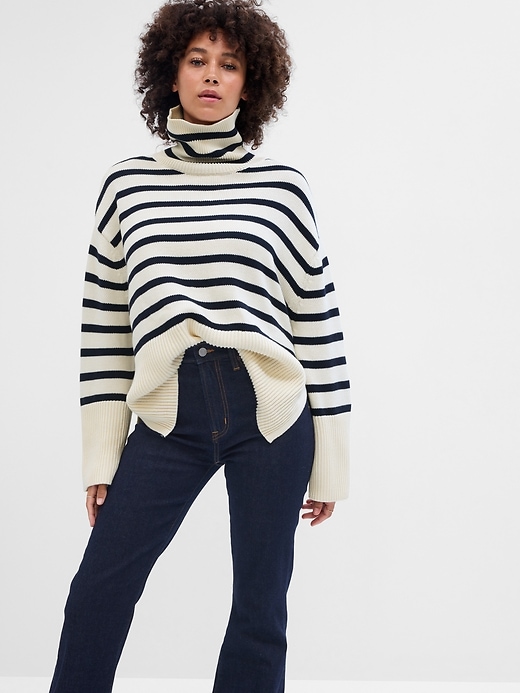 Image number 1 showing, 24/7 Split-Hem Turtleneck Sweater