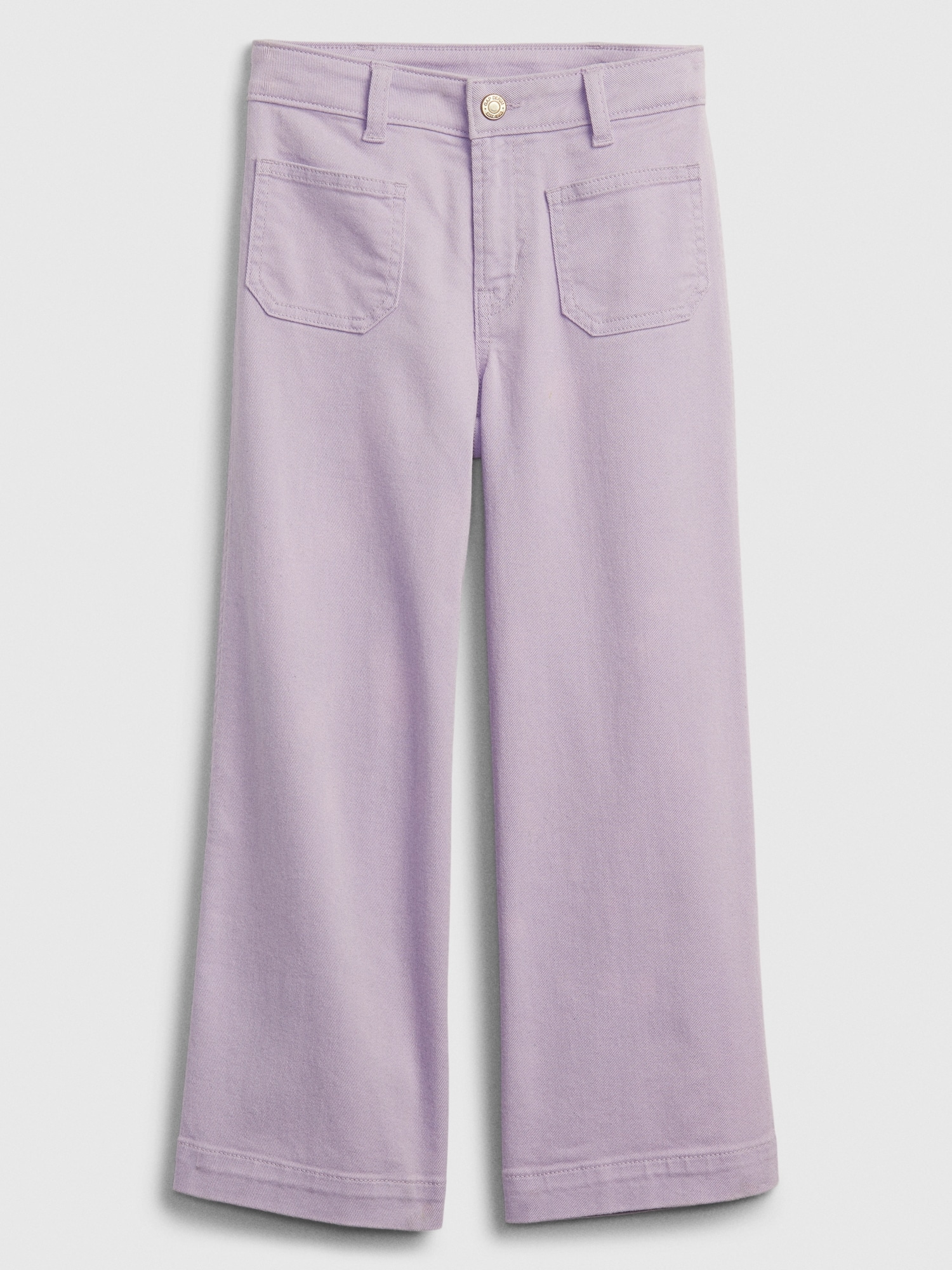 Cropped Palazzo Pants - Lilac Velour