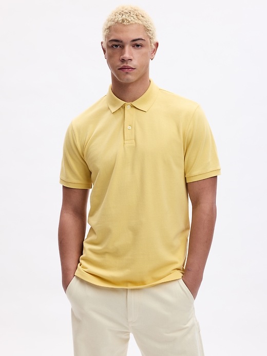 Image number 1 showing, Stretch Pique Polo Shirt