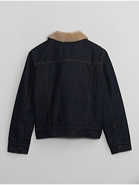 View large product image 3 of 3. Kids Sherpa Icon Denim Jacket with Washwell