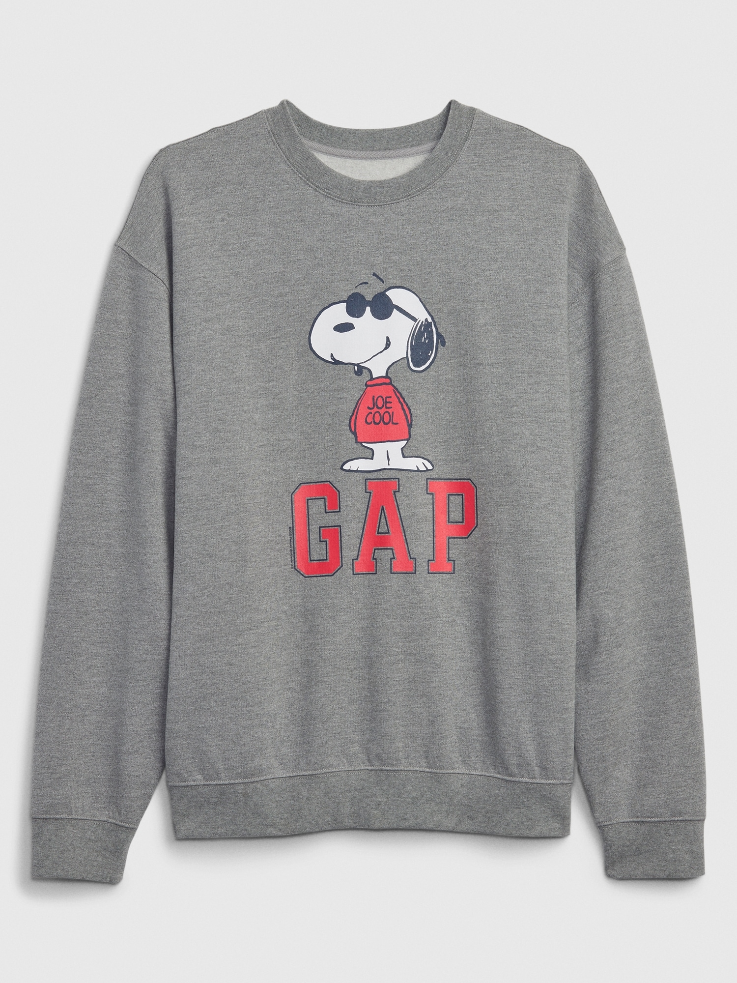 Oversized Printed Sweatshirt - Light gray melange/Snoopy